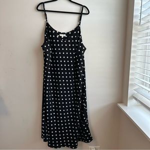 Skies Are Blue Curve Polka Dot Dress